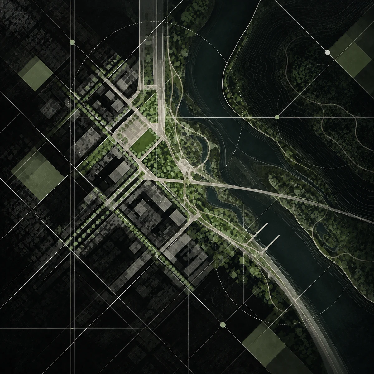 Abstract spatial transformation and urban systems diagram